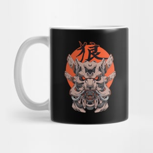 Ancient Tiger Mecha Cyberpunk Japanese Cartoon Fierce Looking Brave Mug